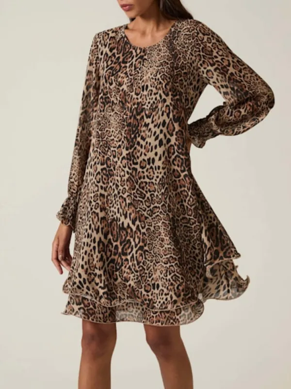Leopard Round Neck Dress