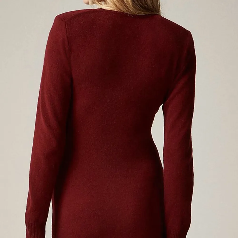 Crew Neck Long-Sleeve Sweater Dresses