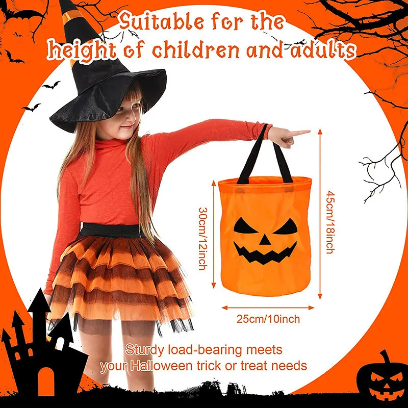 2pcs Halloween Candy Bags Led Light-up Gift Bags