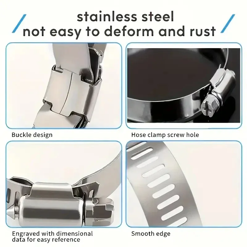 Assorted Size Stainless Steel Hose Clamp Set