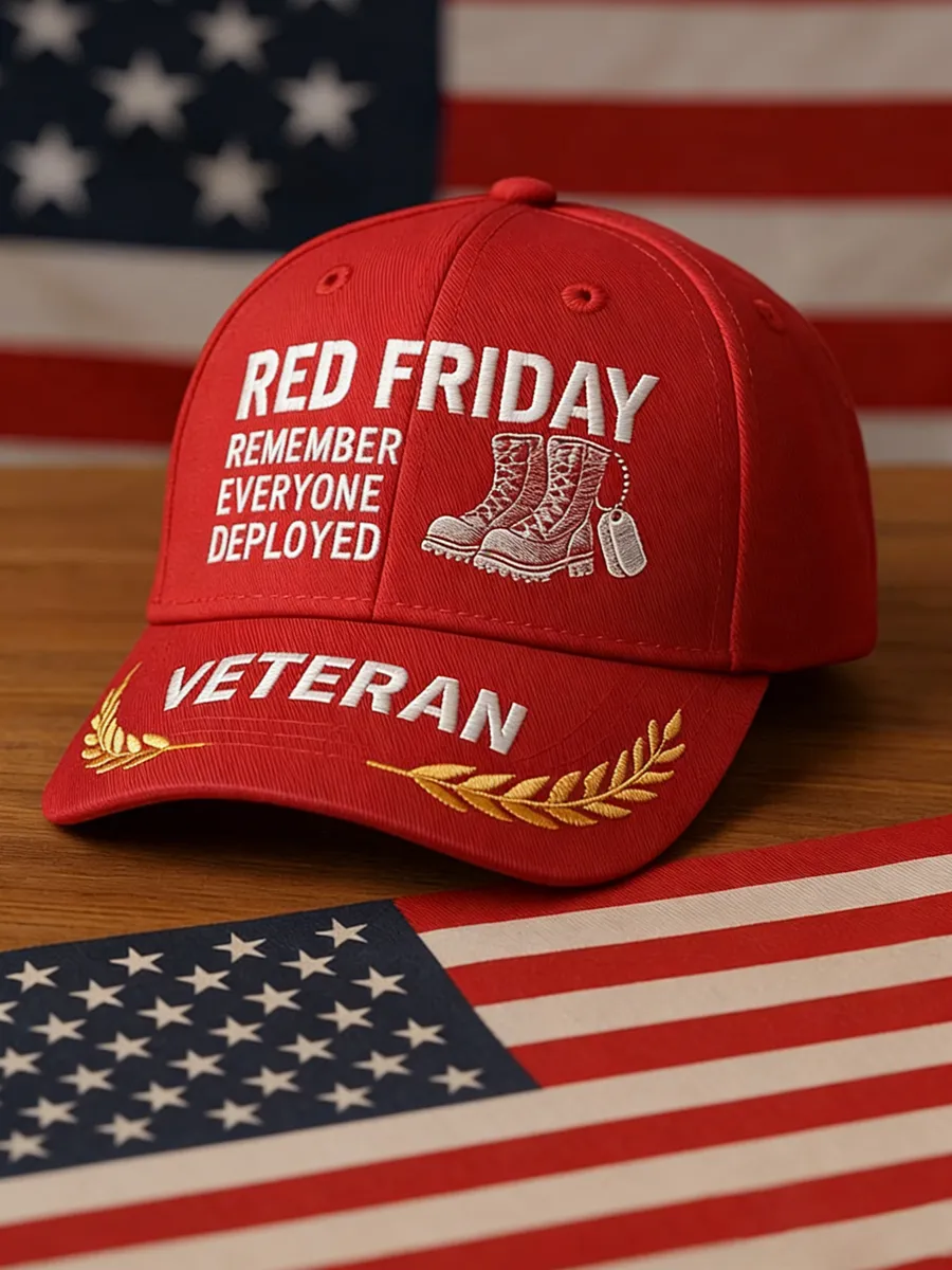 US Red Friday Printed Casual Hat