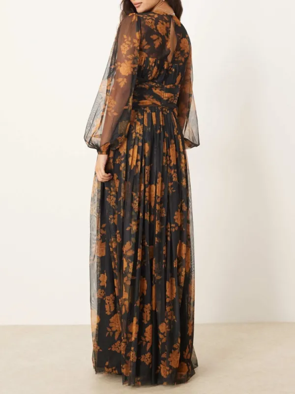 Ruched Waist Maxi Dress