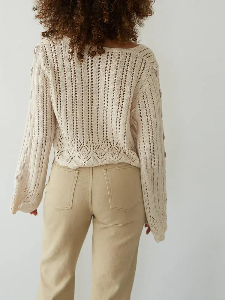 Crochet Ribbon Cardigan