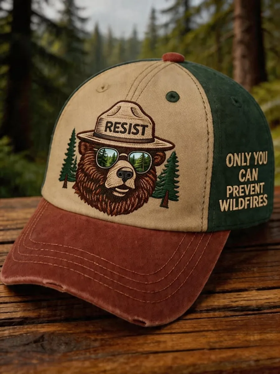 Unisex Resist Bear Print Hat