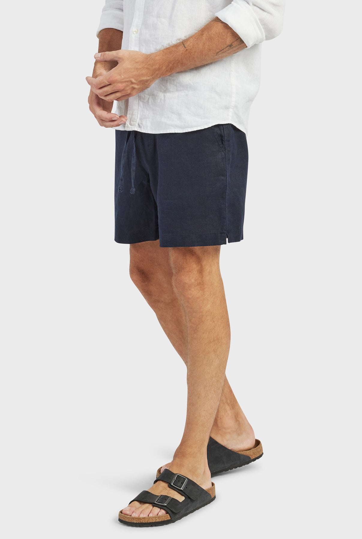 Riviera Linen Short- Navy