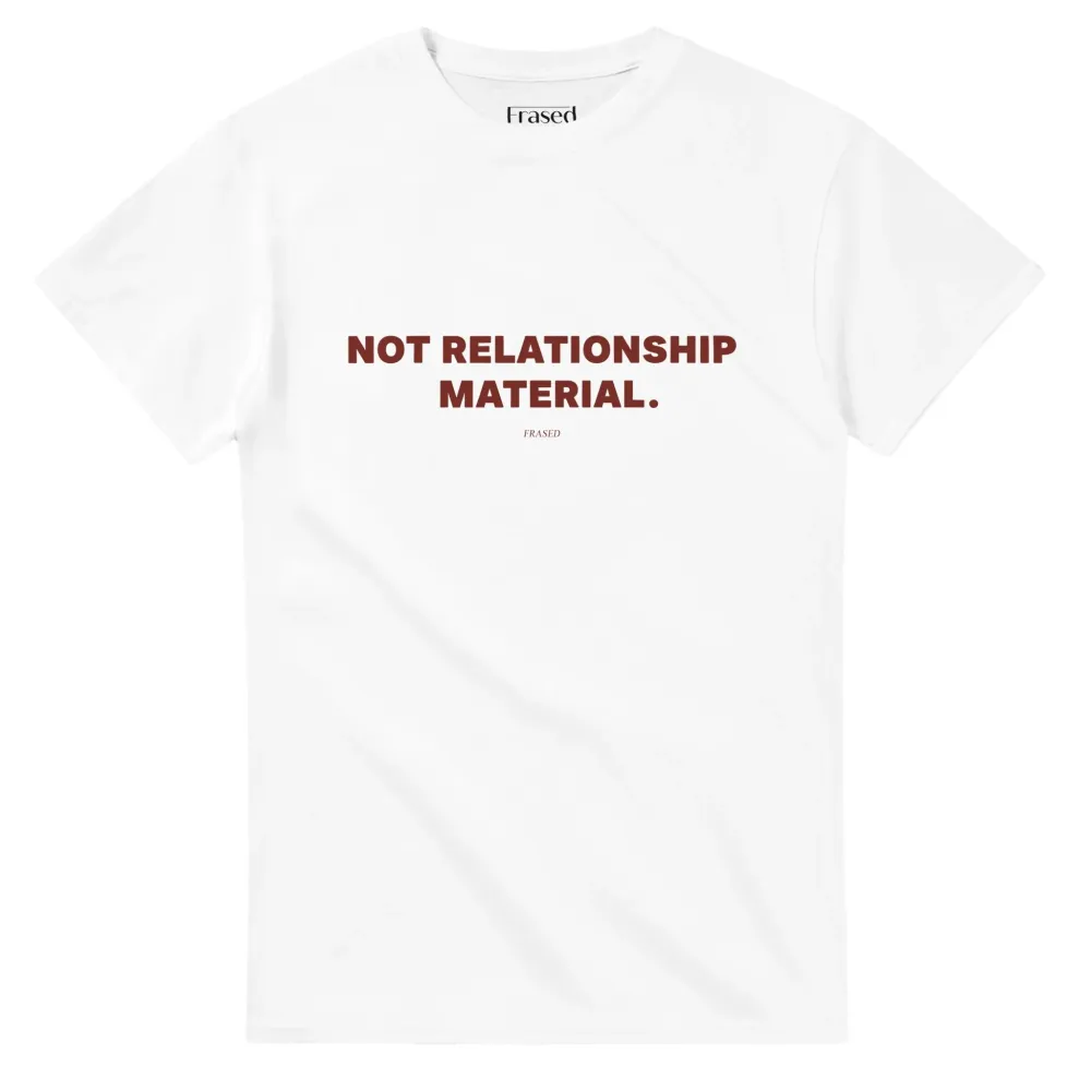 Men's NOT RELATIONSHIP MATERIAL Print Casual Round Neck T-Shirt