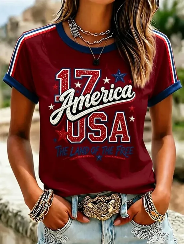 Women's 250th Anniversary Independence Day Art Print Shirt