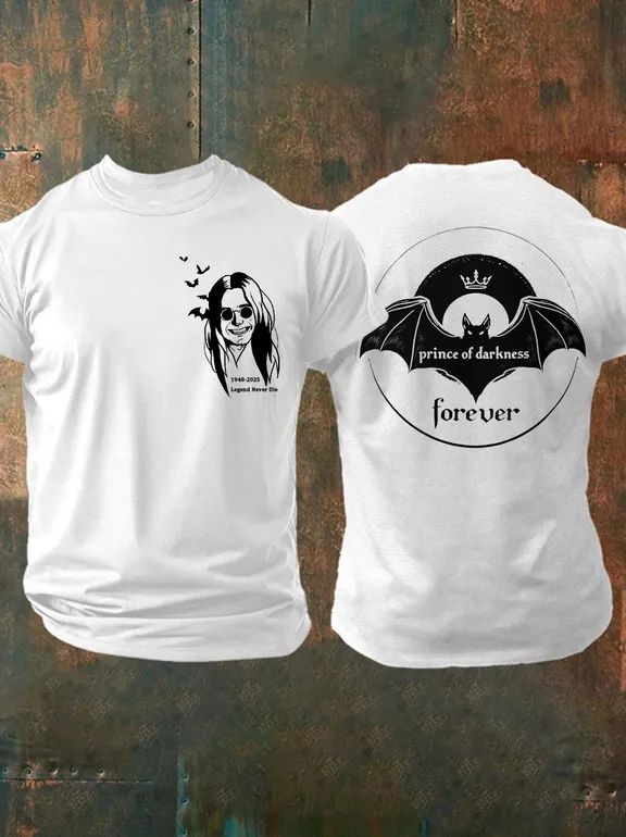 Men'S Prince Of Darkness Forever Rip Legend Ozzy Osbourne Memorial Tee