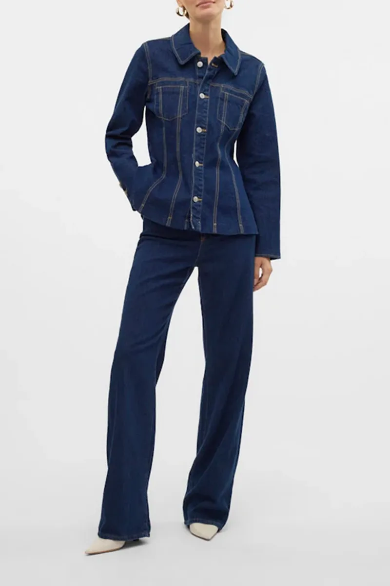 Fashion High Rise Wide Leg Jeans