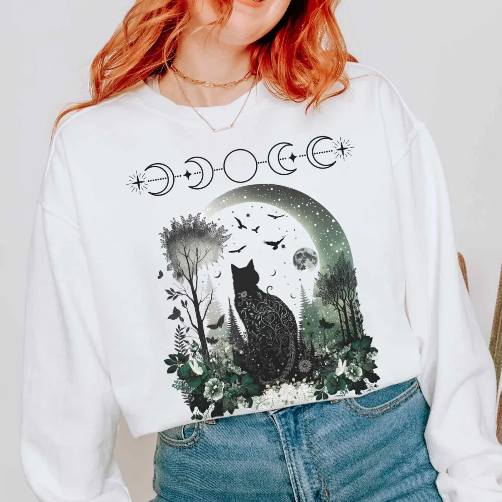 Mystical Black Cat Sweatshirt
