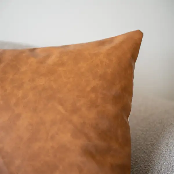 Smooth Leather Cushion Cover