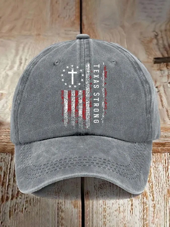 Texas Strong Print Baseball Cap