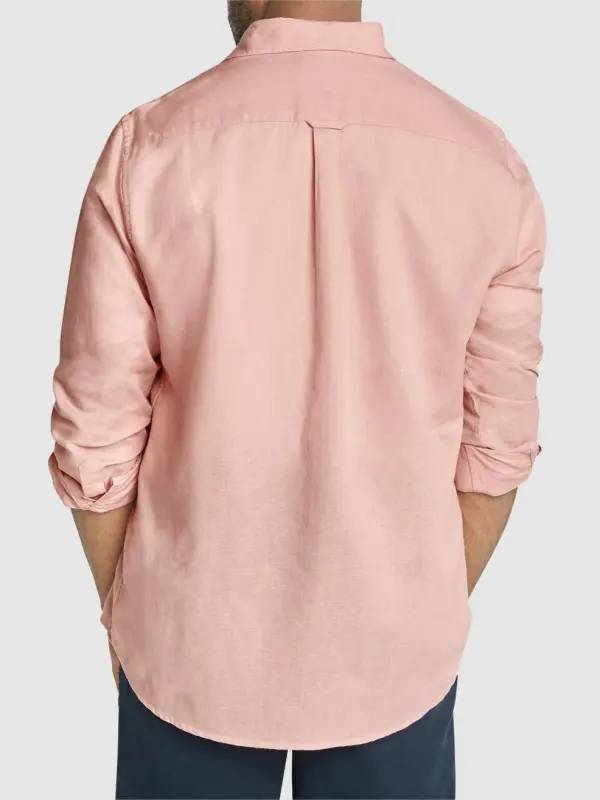 Men's Relaxed Linen Long Sleeve Shirts