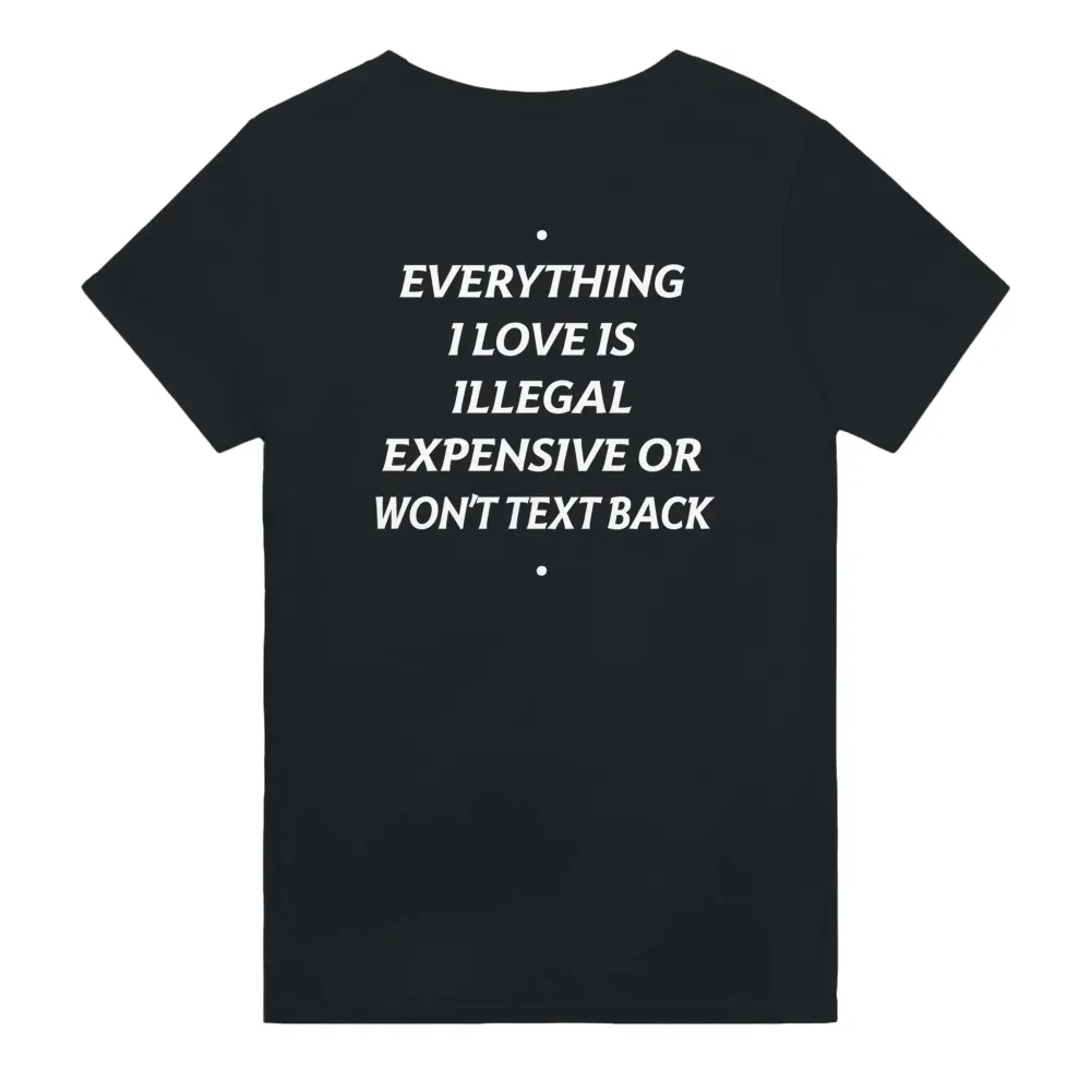 Men's EXPENSIVE OR WON'T TEXT BACK Print Casual Round Neck T-Shirt
