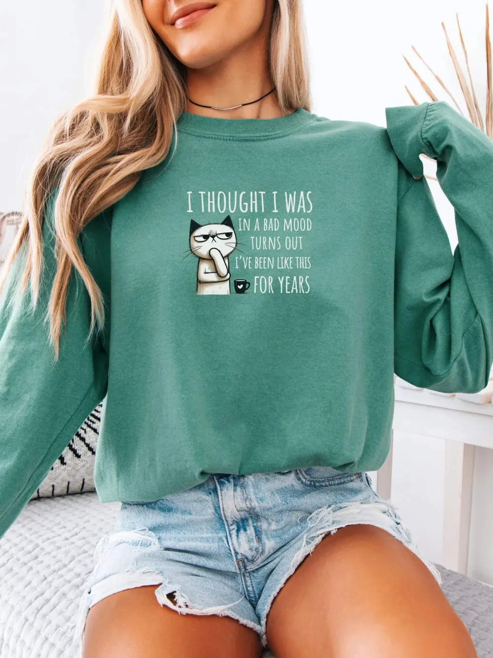 Funny Cat Print T-Shirt
