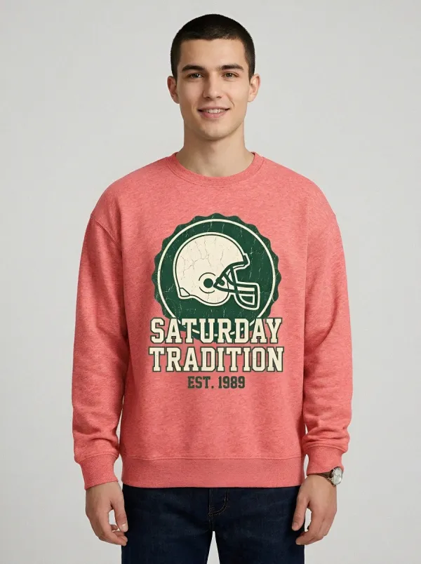 Saturday Tradition Helmet Football Graphic Sweatshirt
