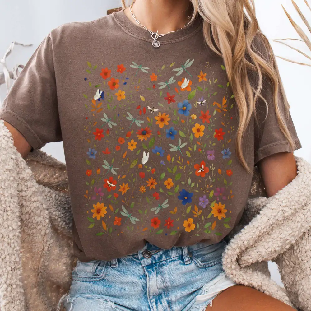 Dragonfly Wildflowers T-Shirt