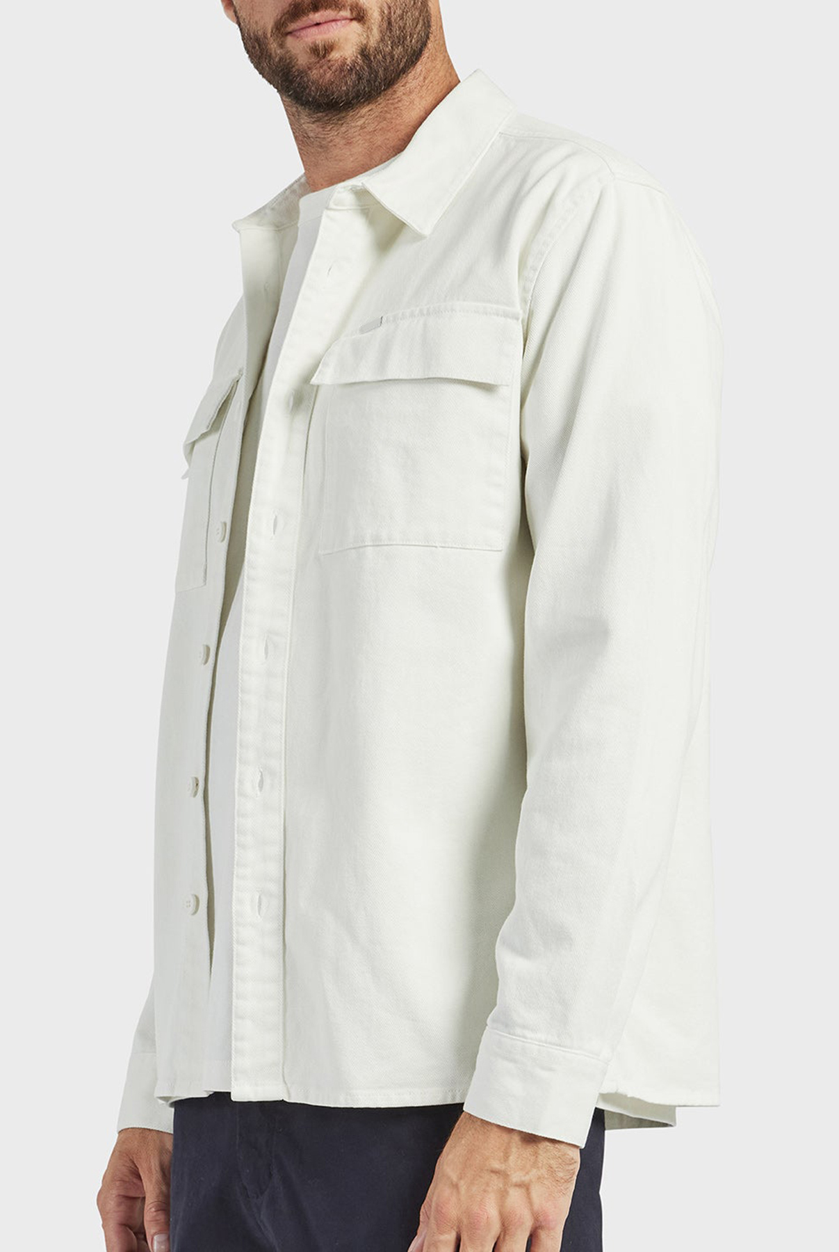 Essential Overshirt-Aloe beige