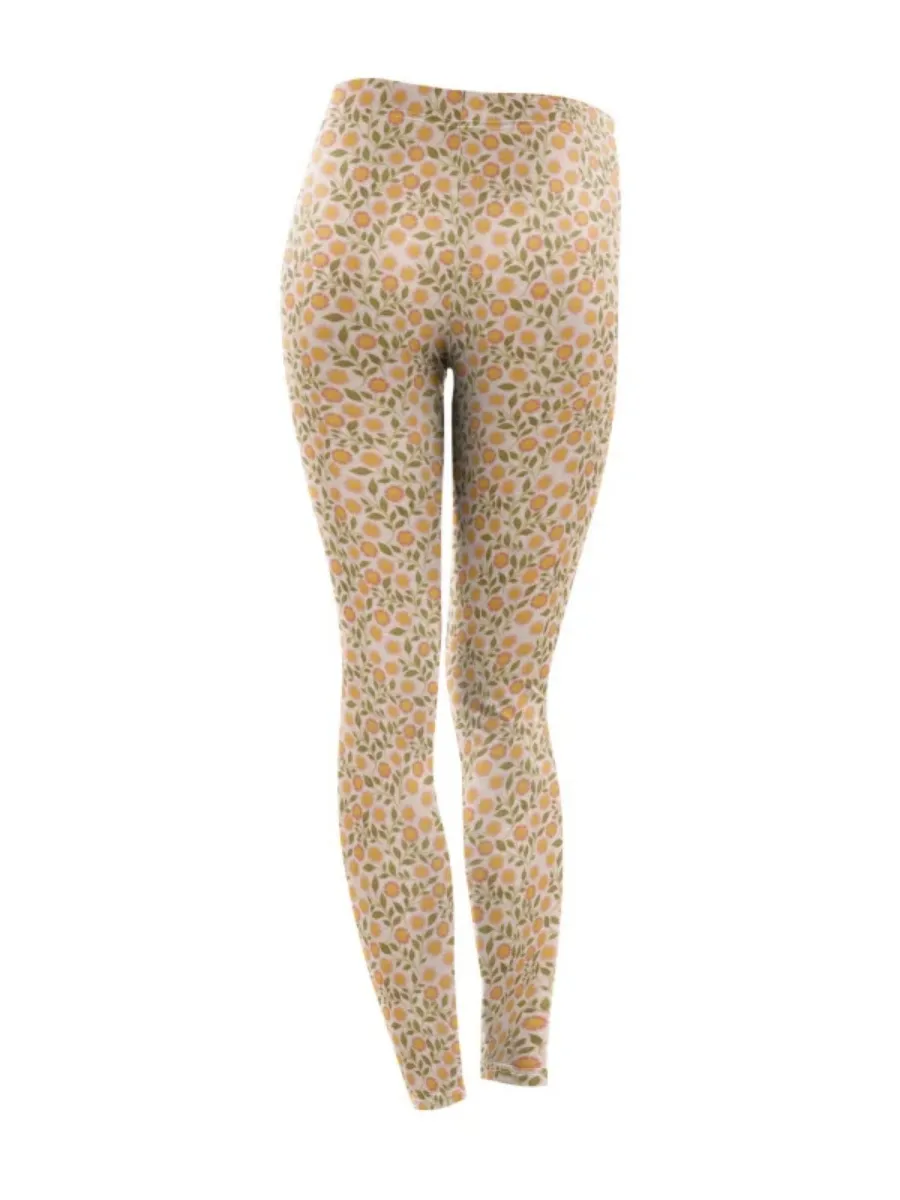 Vintage Yellow Floral Leggings