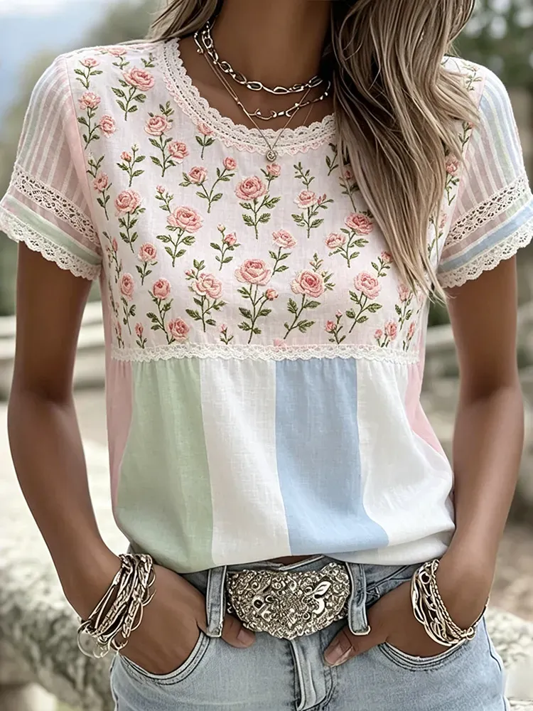 Women's floral T-shirt