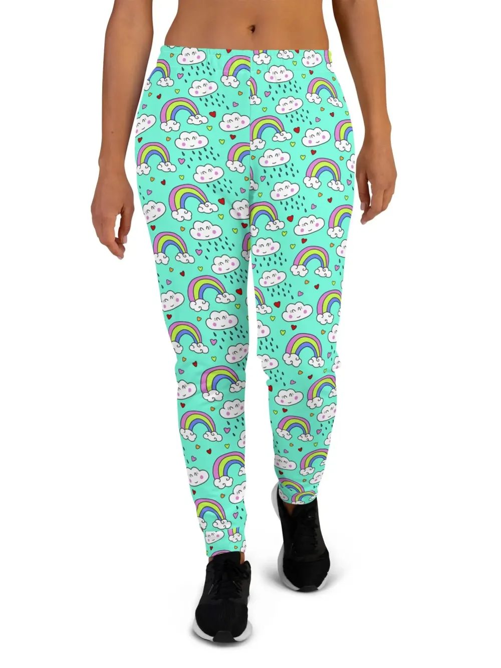 Cartoon Rainbow Cloud Trousers