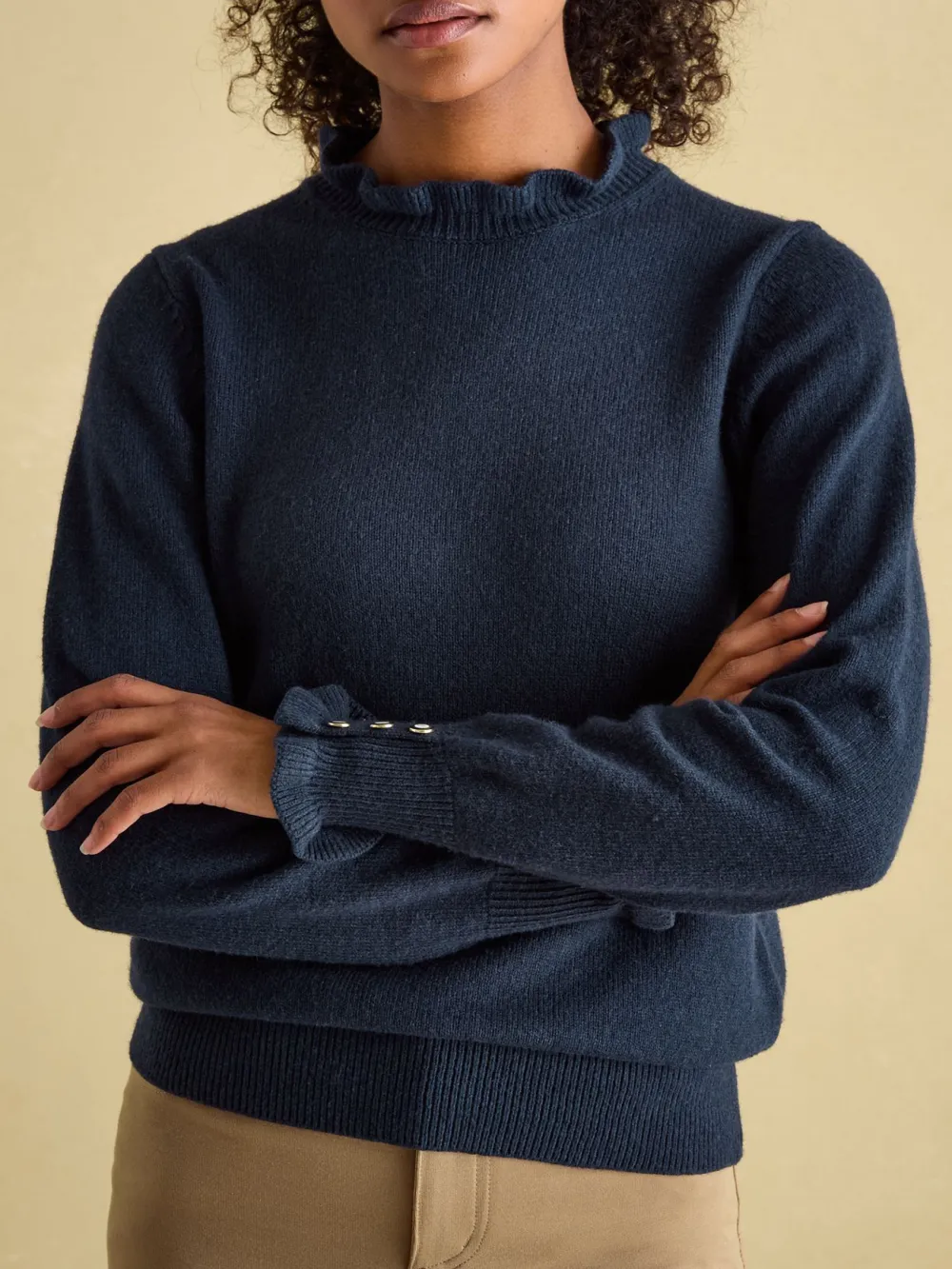 Oat Frill Neck Jumper