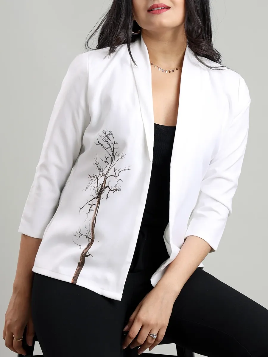 Modern Fashion Tree Art Print Women's Jacket