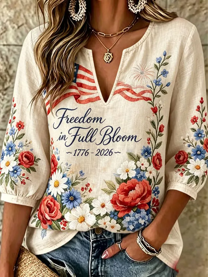 Women's 250th Anniversary Printed Casual Top