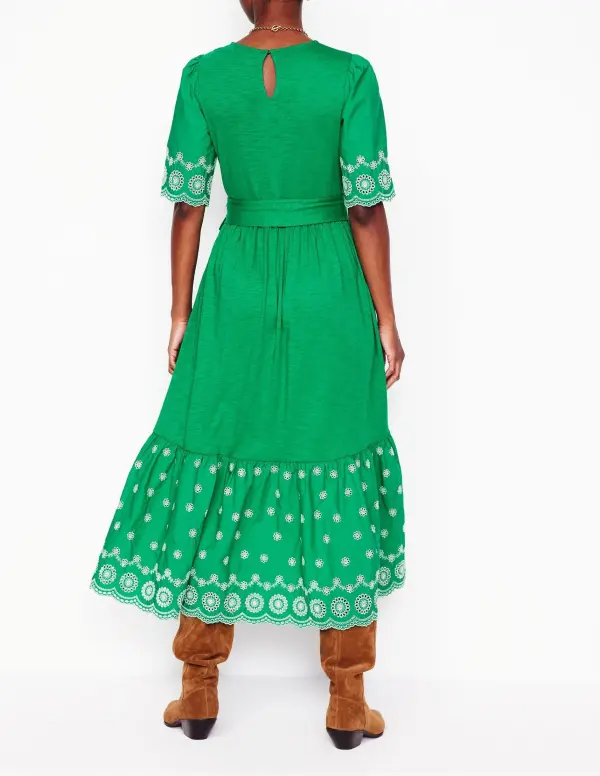 Isabel Broderie Mix maxi Dress
