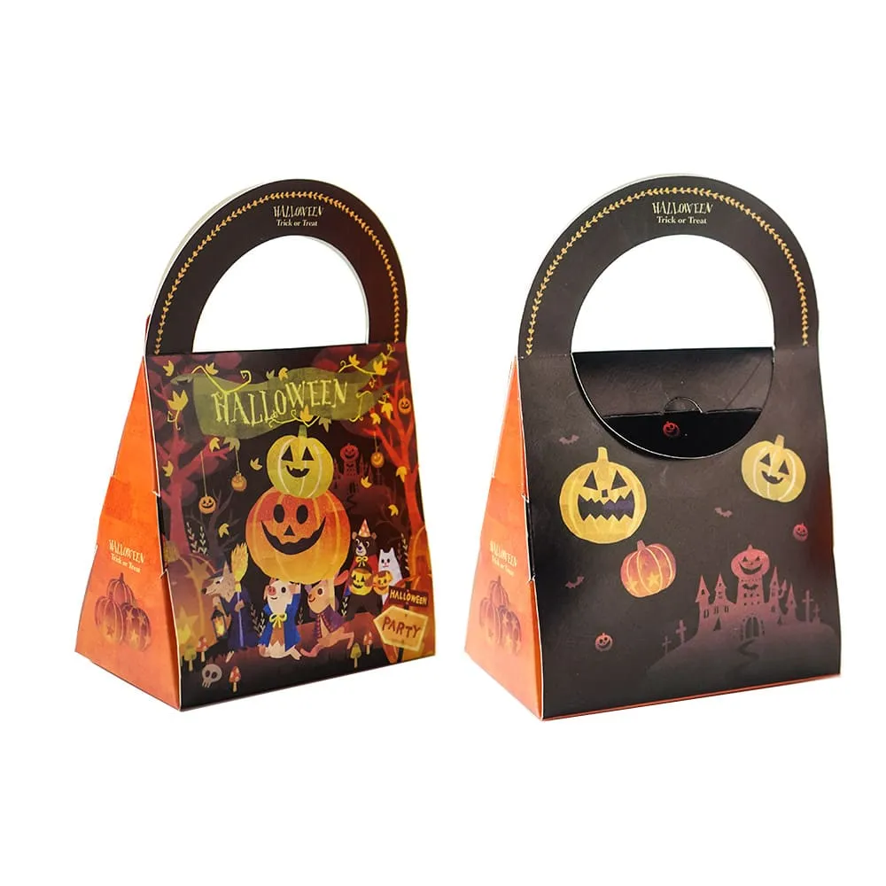 5Pcs Happy Halloween Candy Packaging Box/Cookie Tote Bag