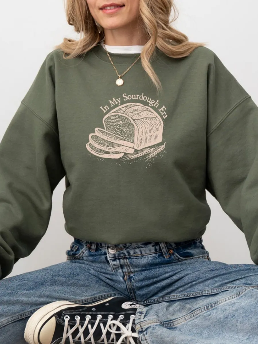 Retro Sourdough Printed Sweatshirt