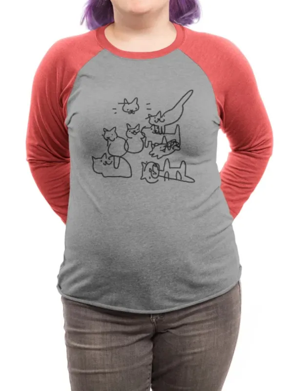 Line Cat Art Print T-Shirt
