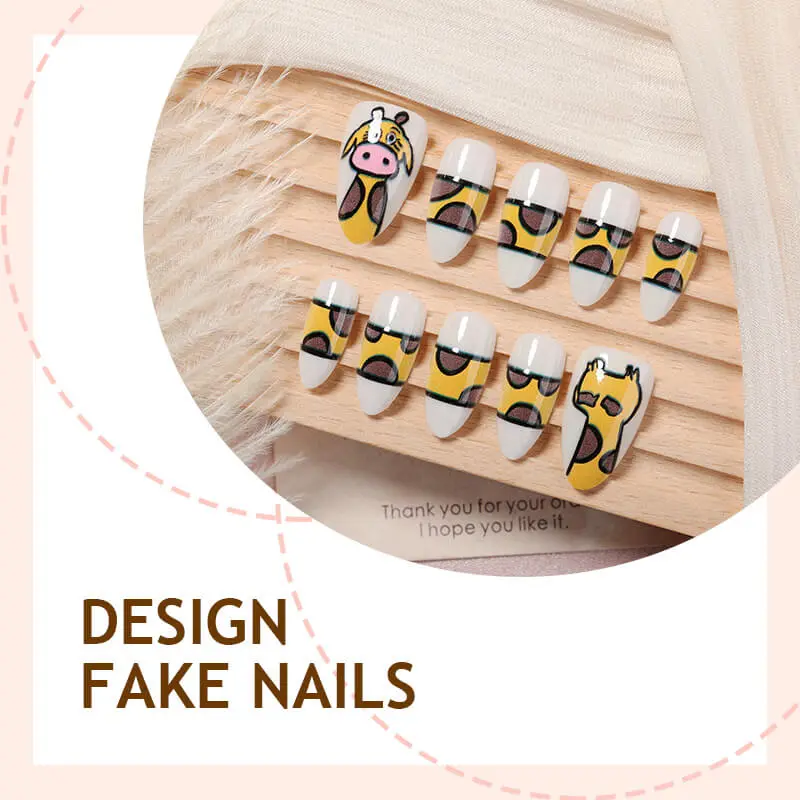 Nailhour 30Pcs Autumn Multicolor Medium Almond Press On Nails