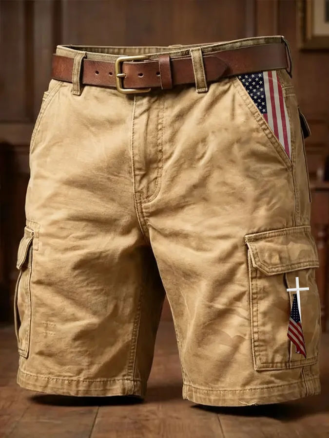 Men's 250th Anniversary Casual Cargo Shorts