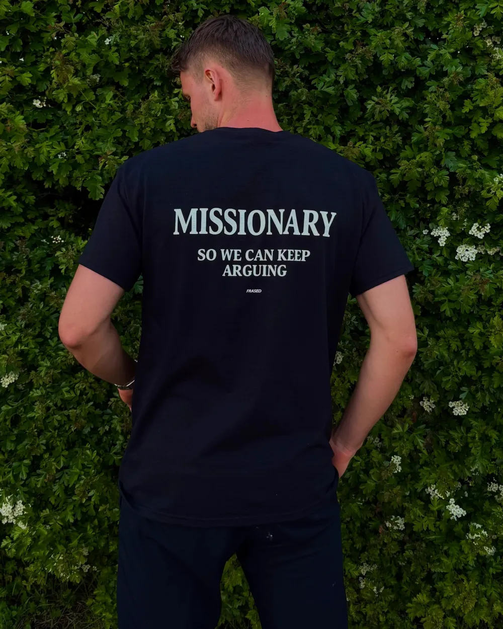 Men's MISSIONARY  Print Casual Round Neck T-Shirt