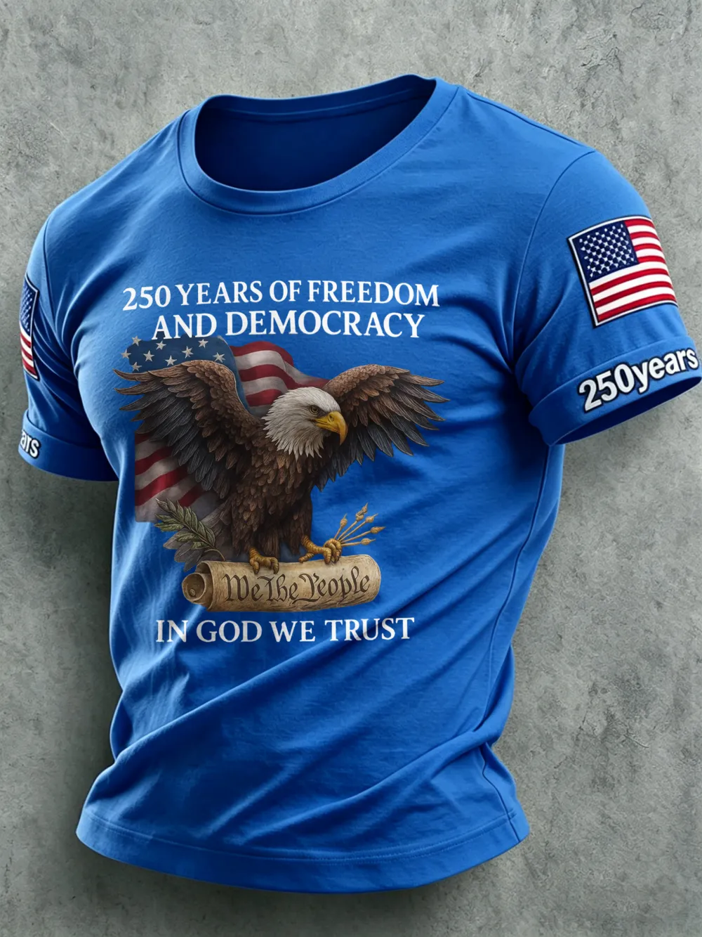 Men'S America Flag Printed Casual T-Shirt