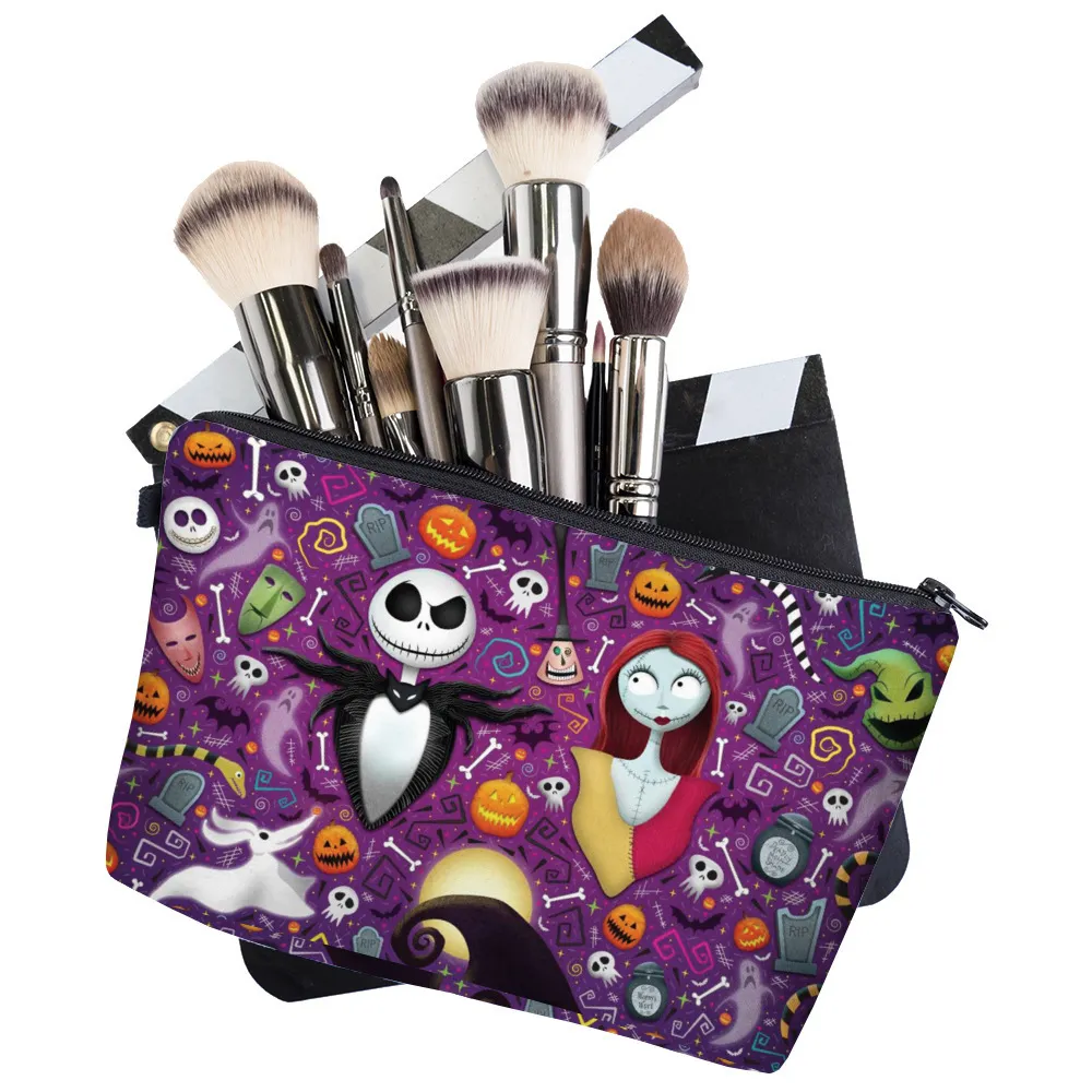Nailhour Halloween Purple Witch Makeup Bag