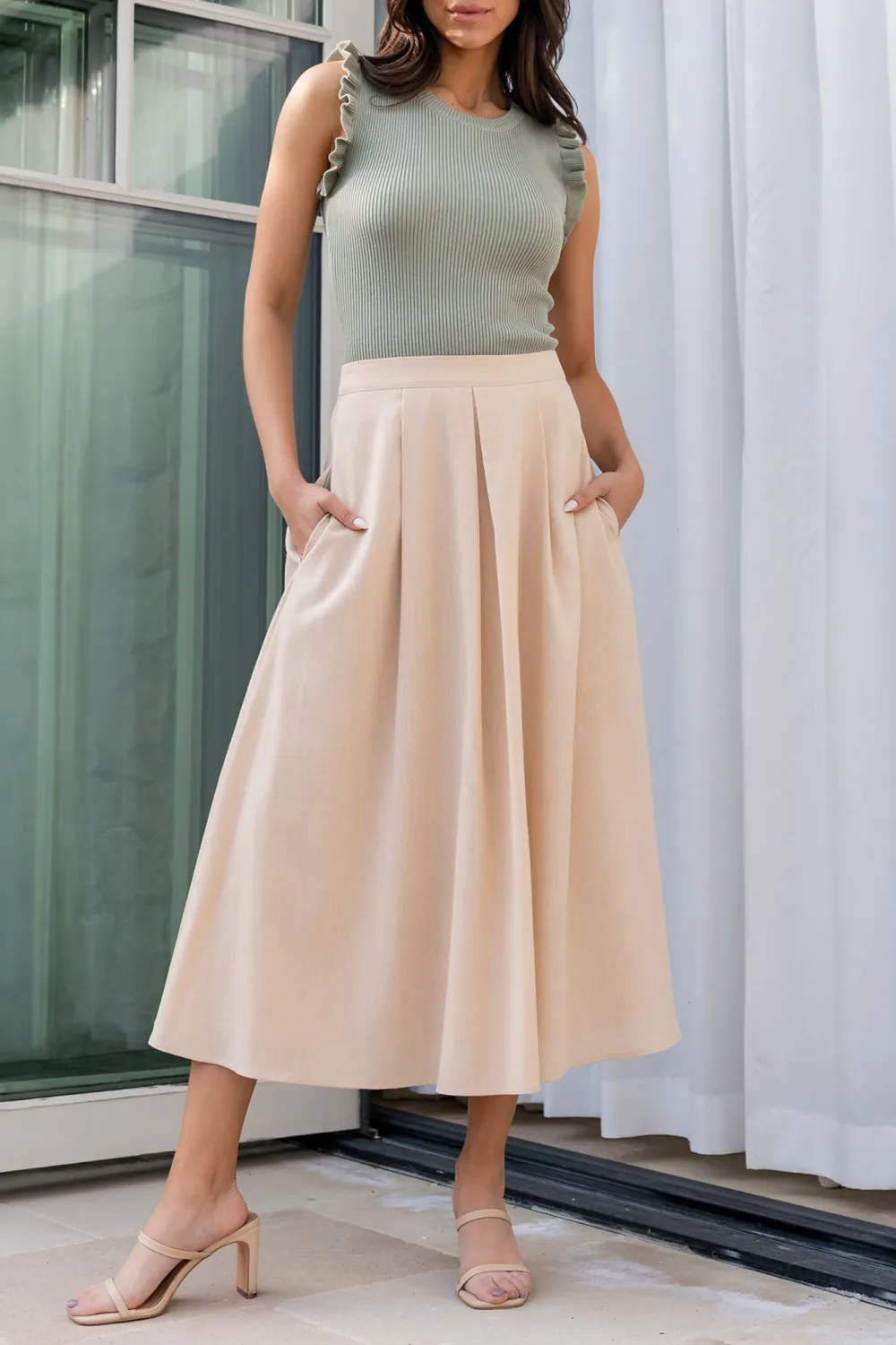 High-Waisted Versatile Slimming Skirt