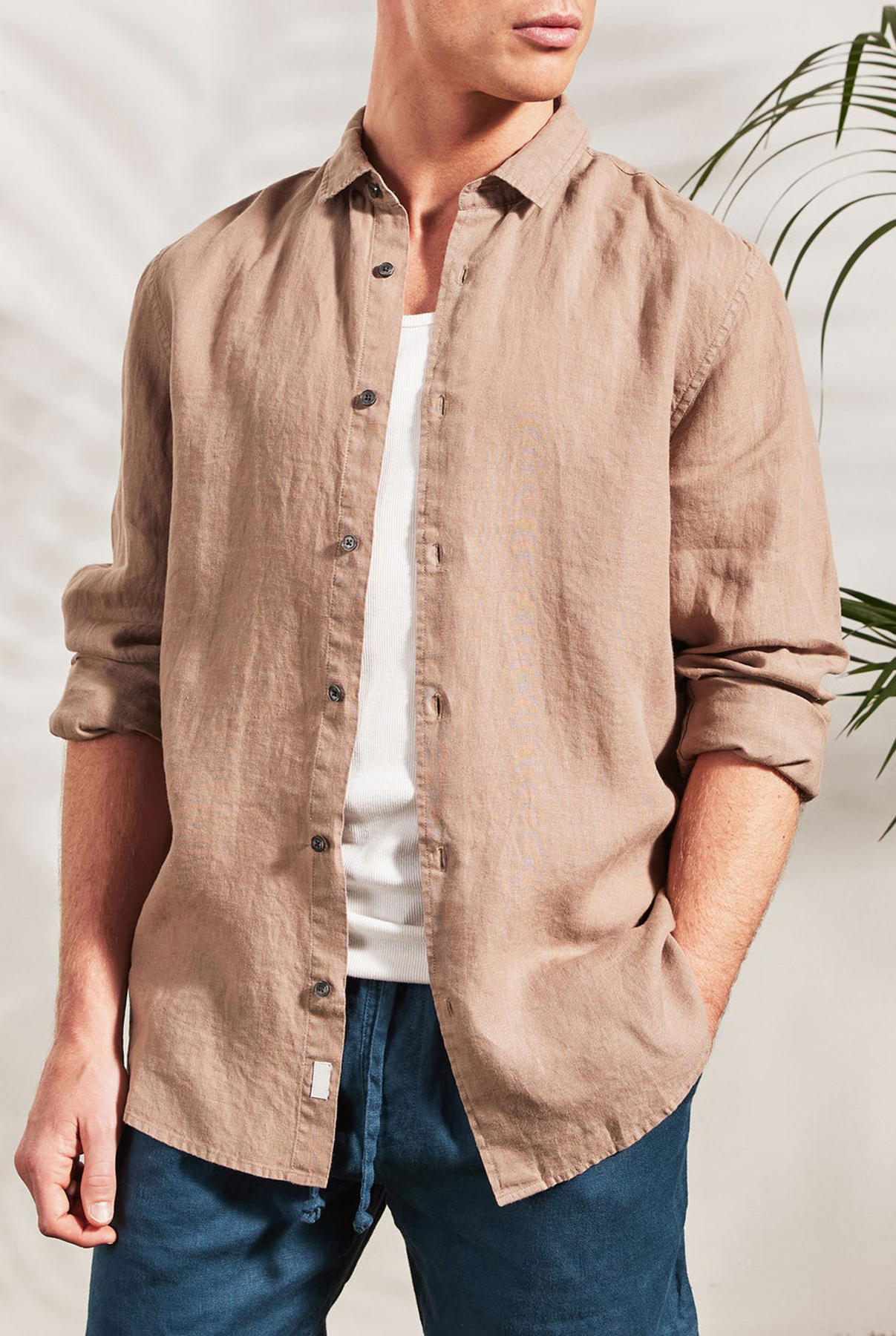 Mick Linen Shirt-Black