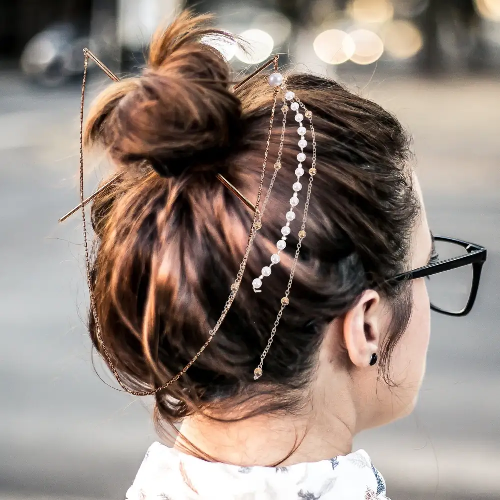 Tassel Rhinestone Metal Vintage Hair Clip