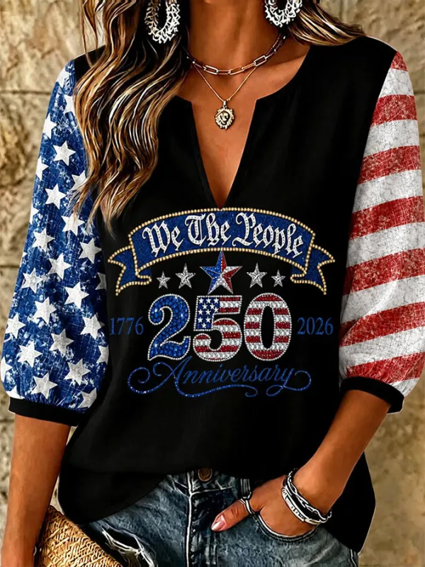 Women's 250th Anniversary Printed Casual Top