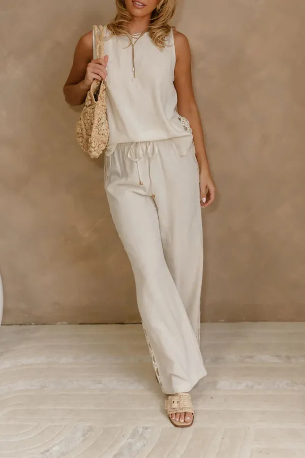 Side Lace Drawstring Pants