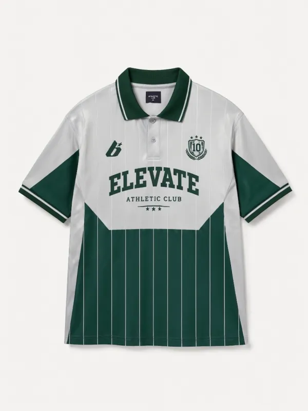 Unisex Elevate Athletic Club Striped Printed Polo Shirt