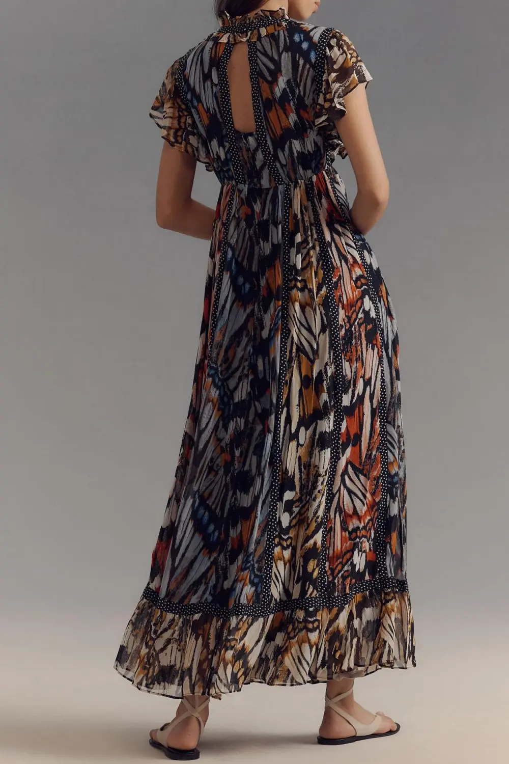 Short-Sleeve V-Neck Midi Dresses