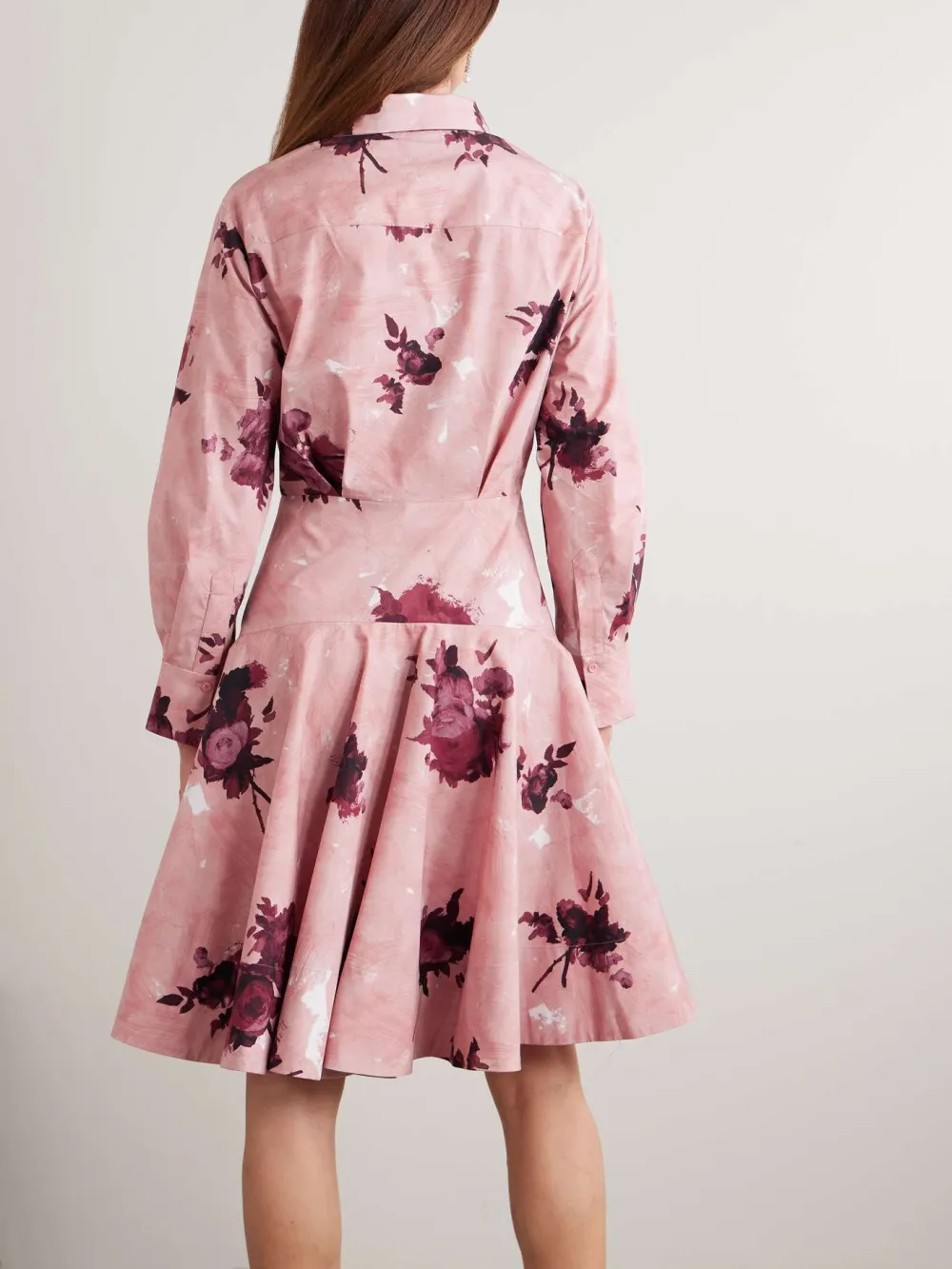 Floral Button Up Shirt Dress