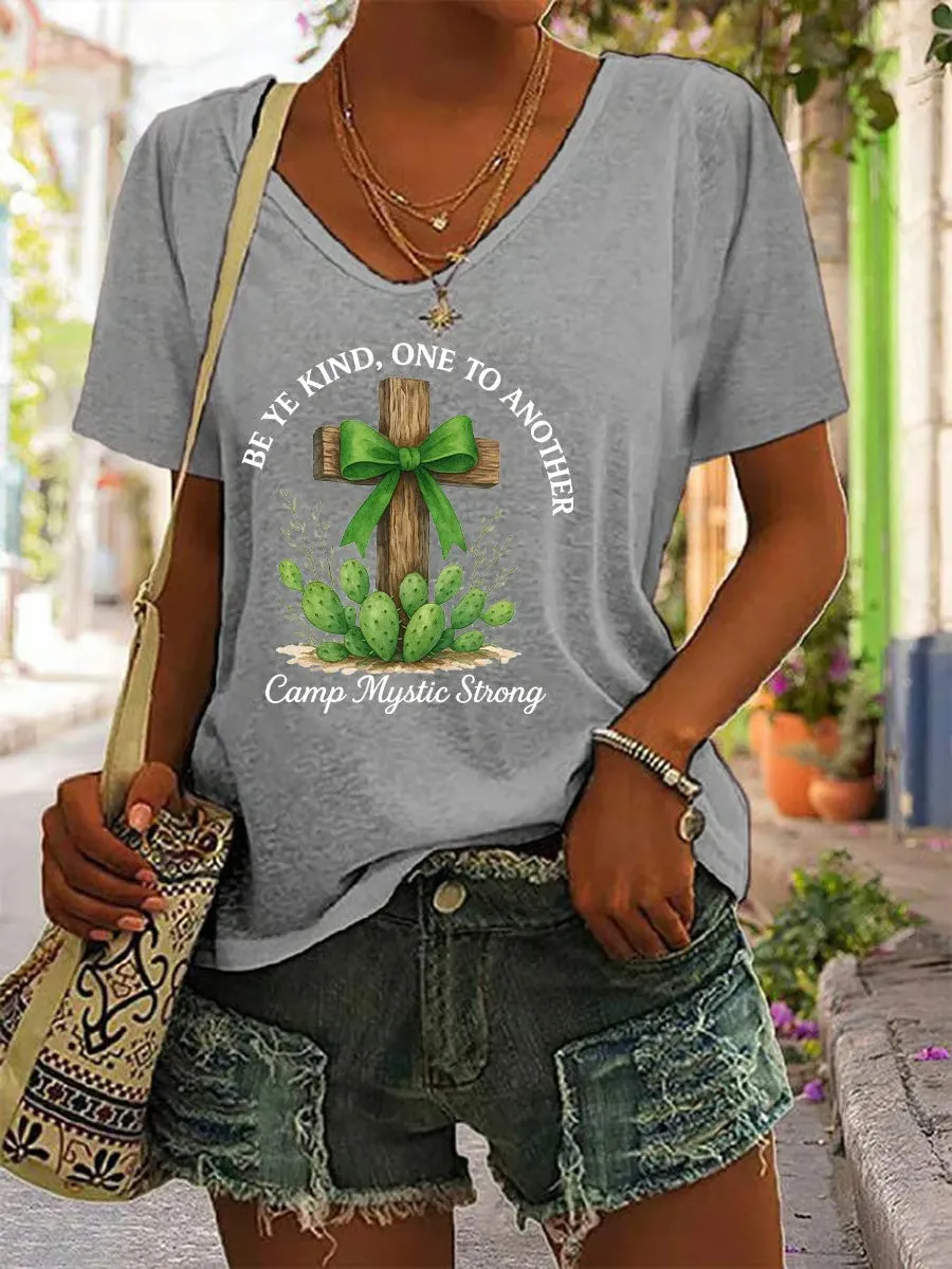 Women's Camp Mystic Strong Printed Casual T-Shirt