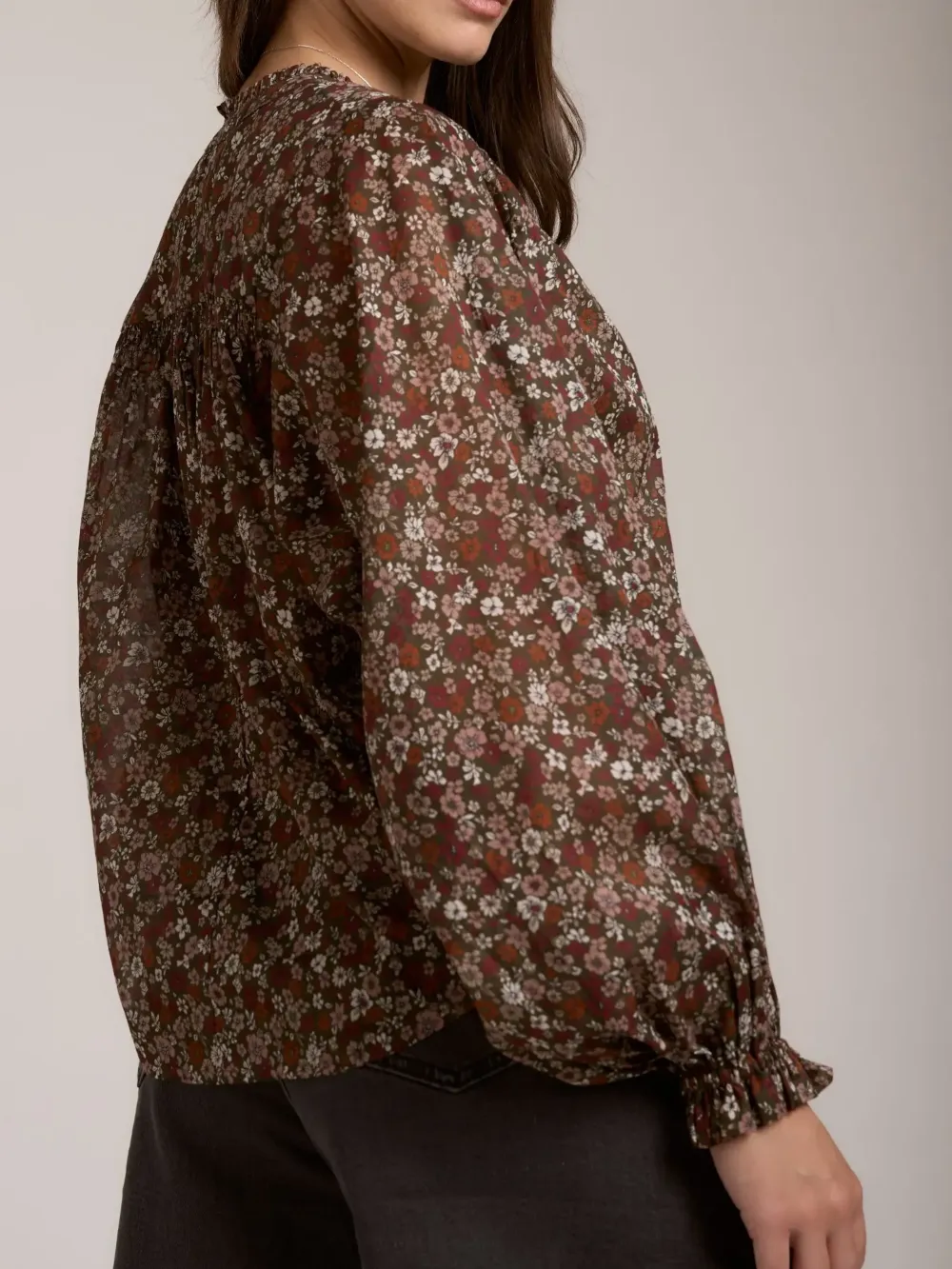 Floral Frill Detail Blouse
