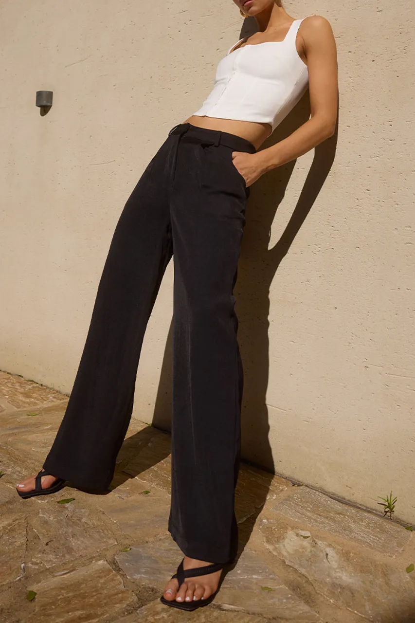 Beige Loose Fit Casual Trousers