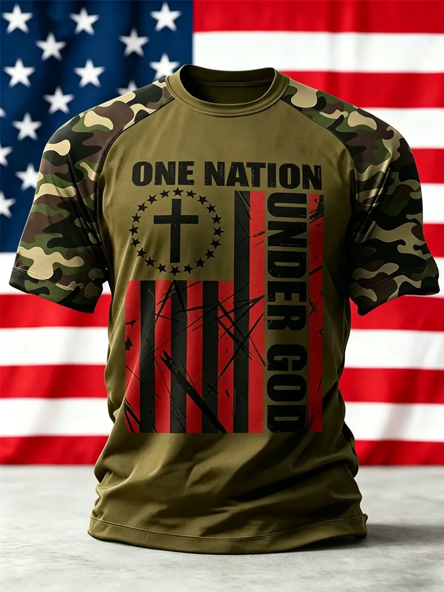 Men's America 250th Anniversary Art Print Casual T-Shirt