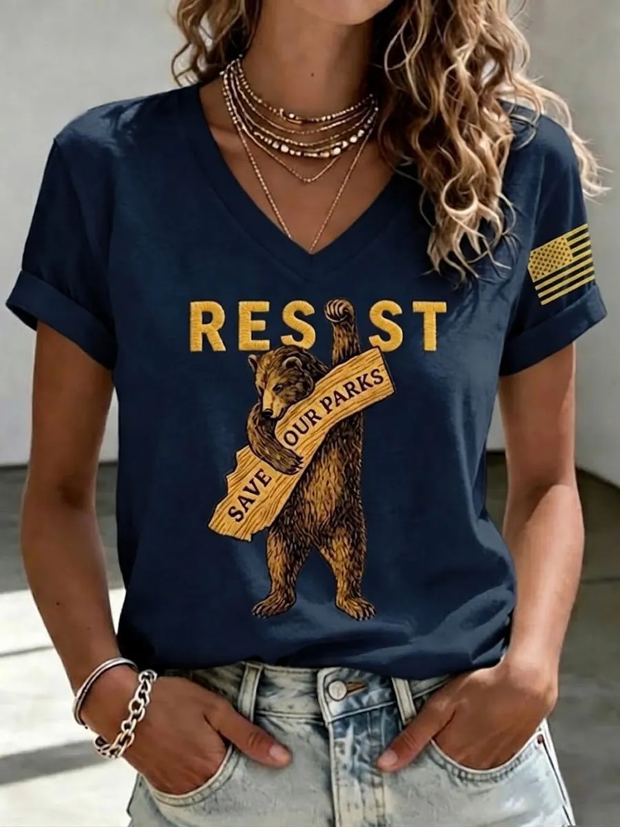 Women'S Save Our Parks Printed T-Shirt